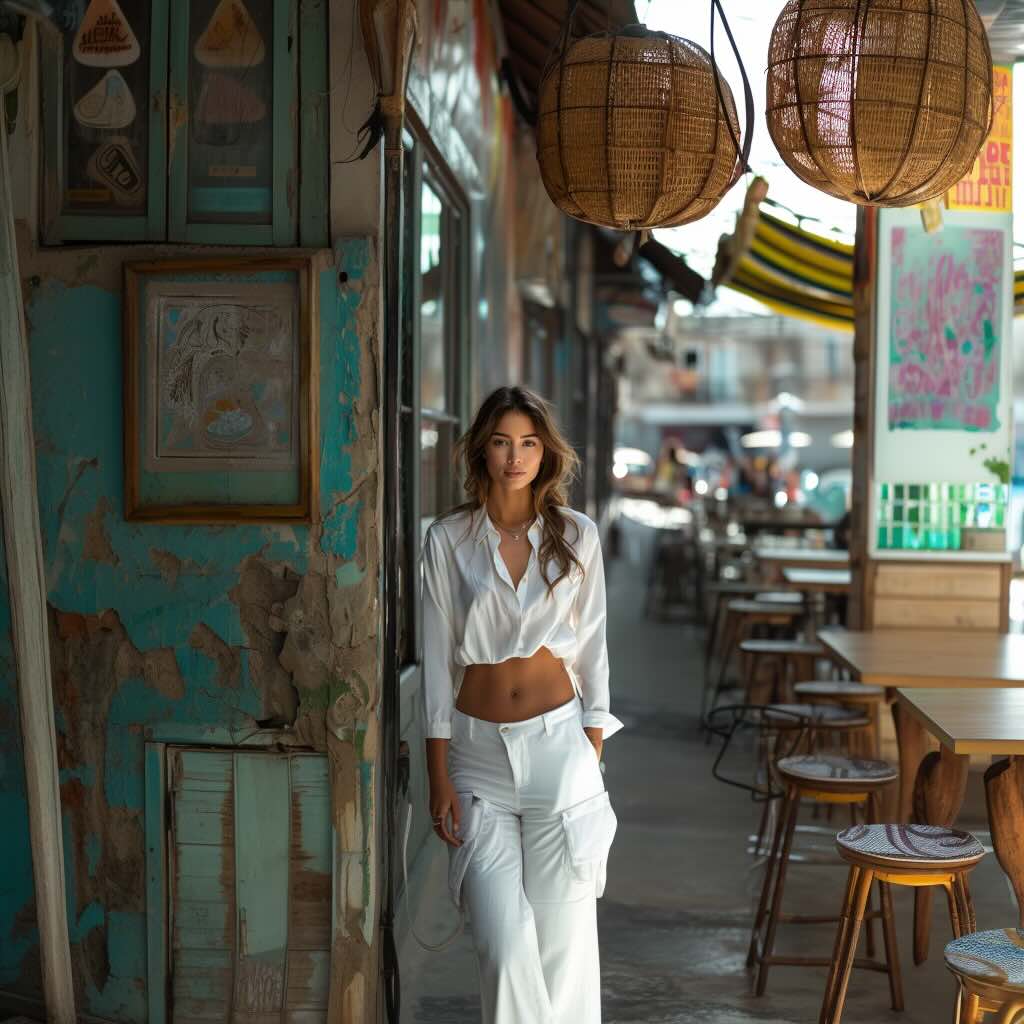 Woman Wearing an Elegant Oversized Shirt